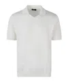 Drumohr Pointed-collar Cotton T-shirt In White