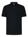 Drumohr Spread-collar Cotton Polo Shirt In Black
