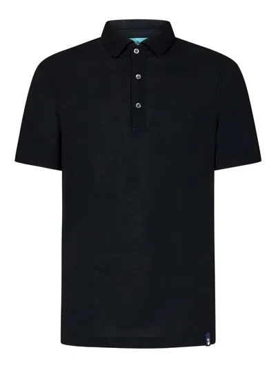 Drumohr Jersey Polo In Black