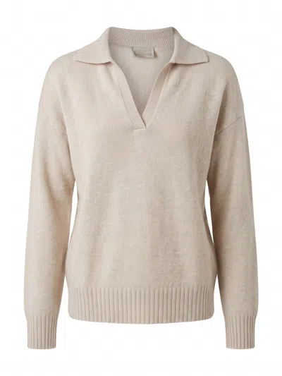 Drumohr Cashmere Polo-collar Sweater In Neutral