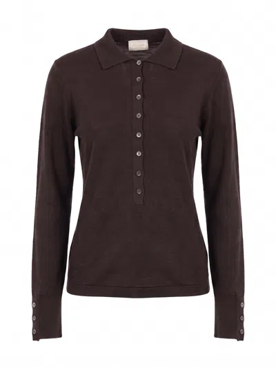 Drumohr Polo Neck Sweater In Brown