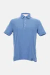 Drumohr Sky Blue Button Down Polo Shirt