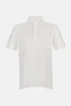 Drumohr White Button Down Polo Shirt