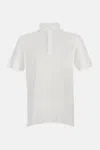 Drumohr White Button Down Polo Shirt