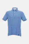 Drumohr Sky Blue Button Down Polo Shirt
