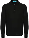 Drumohr Long-sleeved Cotton Polo With Logo Detail