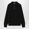 Drumohr Black Cotton Polo Shirt In Black