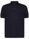 Drumohr Cotton Polo Shirt With Short Sleeves And Collar In Blue