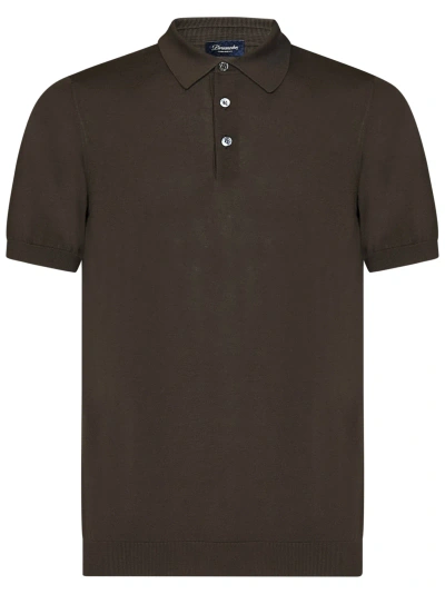 Drumohr Polo Shirt In Brown