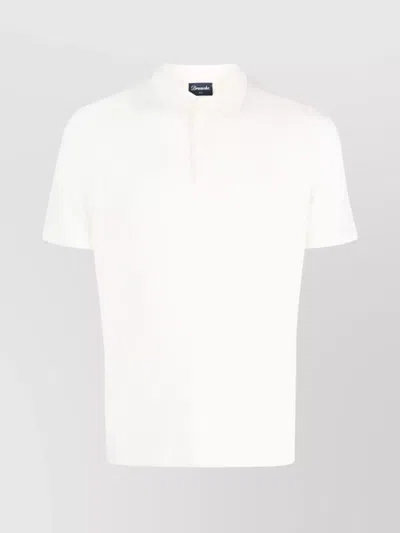Drumohr Polo Shirt Buttoned Short Sleeves In White