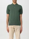Drumohr Man Polo Shirt Sage Green Size M Cotton In Green