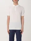Drumohr White Button Down Polo Shirt In Milch