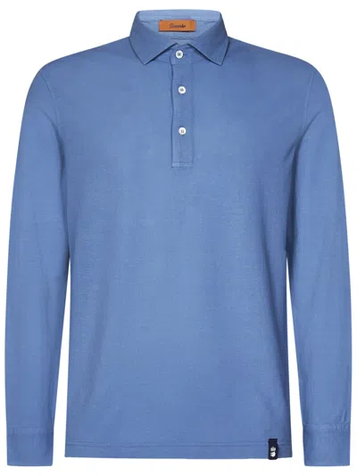 Drumohr Polo Shirt In Light Blue