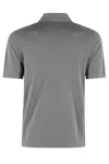Drumohr Polo Skipper In Frosted Grey Cotton Knit In Gray