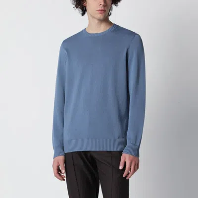 Drumohr Long-sleeve Crew-neck Sweater In Blue