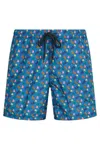 Drumohr Printed Swim Shorts In Blue
