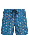 Drumohr Printed Swim Shorts In Blue