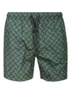 Drumohr Printed Swim Shorts In Green