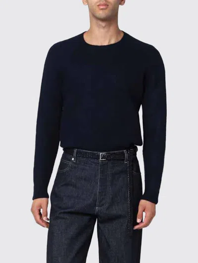 Drumohr Pure Wool Crewneck Jumper With Long Sleeves And Ribbed Trims In Black