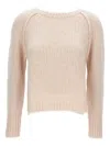Drumohr Raglan-sleeve Ribbed Sweater In Neutral