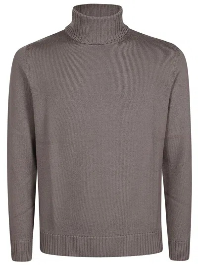 Drumohr Rasato Tubico Turtleneck In Tortora
