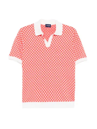 Drumohr `razor Blade` Polo In Sand