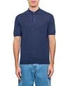 Drumohr Relaxed-fit Blue Polo Shirt With Classic Collar