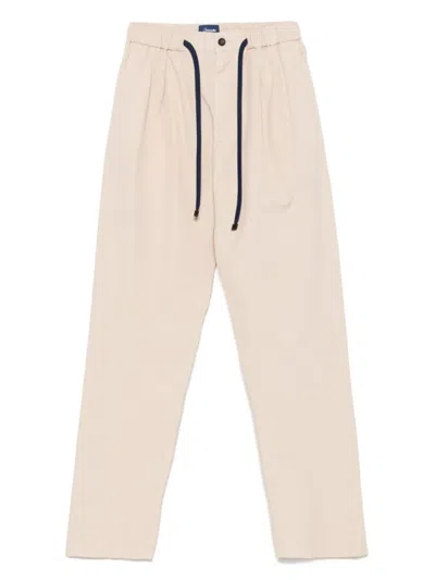 DRUMOHR DRUMOHR RELAXED-FIT COTTON PANTS WITH ELASTIC WAISTBAND