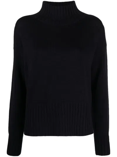 Drumohr Relaxed Fit Long Sleeve Turtleneck Sweater In Blue