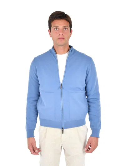 Drumohr Reversible Cashmere Jacket In Blue