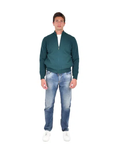 Drumohr Reversible Cashmere Jacket In Green