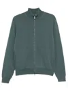 Drumohr Zippered Knitted Cardigan In Green