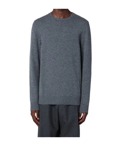 Drumohr Rib-trimmed Cashmere Jumper In Gray