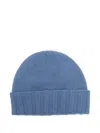 Drumohr Ribbed Beanie Hat In Blue