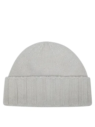 Drumohr Ribbed Cashmere Beanie In Blue