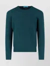 Drumohr Ribbed Crewneck Sweater And Hem In Green