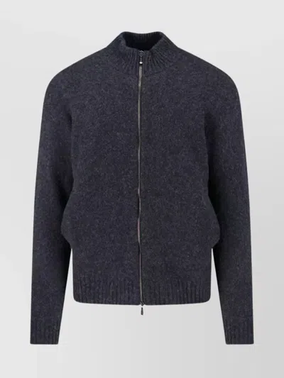 DRUMOHR RIBBED CREWNECK SWEATER FEATURING FITTED CUFFS