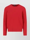 Drumohr Ribbed Crewneck Sweater Fitted Shape In Red