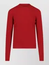 Drumohr Ribbed Crewneck Sweater With Cuffs And Hem In Red
