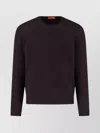 Drumohr Ribbed Crewneck Sweater With Long Sleeves In Blue