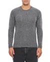 Drumohr Ribbed Crewneck Sweater Soft Texture In Gray