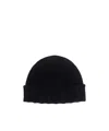 Drumohr Ribbed-hem Cashmere Beanie Hat In Black