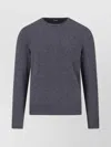 Drumohr Textured Knit Grey Sweater With Round Neckline In Gray