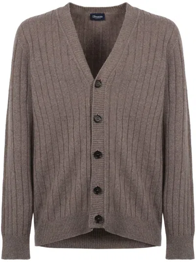 DRUMOHR RIBBED-KNIT CARDIGAN