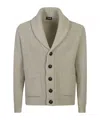 Drumohr Merino Wool Cardigan In Gray