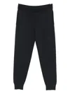 Drumohr Ribbed-knit Merino Track Pants In Black