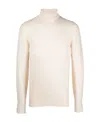 Drumohr Man Turtleneck Beige Size 46 Merino Wool In White