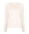 Drumohr Ribbed Lambswool Jumper In White
