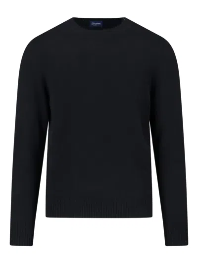 Drumohr Classic Black Sweater With Timeless Design