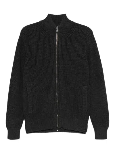 DRUMOHR RIBBED ZIP-UP CARDIGAN